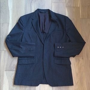 DKNY pinstriped blazer in black